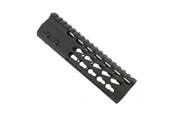 Image of GUNTEC USA 7in Ultra Slimline Octagonal 5 Sided Key Mod Free Floating Handguard w/Monolithic Top Rail,Black GT-7JKO, EDEMO1