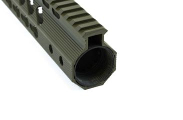 Image of GUNTEC USA 9in Ultra Slimline Octagonal 5 Sided Key Mod Free Floating Handguard w/Monolithic Top Rail,OD Green GT-9JKO-G