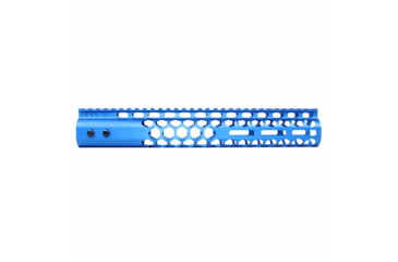 Image of Guntec USA Air Lite Honeycomb Series M-LOK Free Floating Handguard w/Monolithic Top Rail, 12in, Blue, GT-12HC-AL-MLK-BLUE