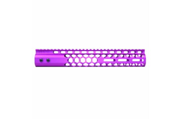 Image of Guntec USA Air Lite Honeycomb Series M-LOK Free Floating Handguard w/Monolithic Top Rail, 12in, Purple, GT-12HC-AL-MLK-PURPLE