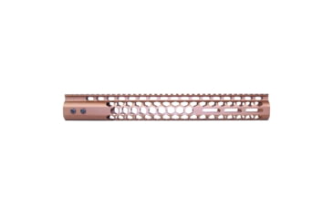 Image of Guntec USA Air Lite Honeycomb Series M-LOK Free Floating Handguard w/Monolithic Top Rail, 15in, Bronze, GT-15HC-AL-MLK-BRZ