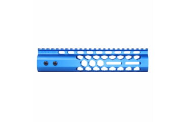 Image of Guntec USA Air Lite Honeycomb Series M-LOK Free Floating Handguard w/Monolithic Top Rail, 9in, Blue, GT-9HC-AL-MLK-BLUE