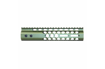 Image of Guntec USA Air Lite Honeycomb Series M-LOK Free Floating Handguard w/Monolithic Top Rail, 9in, Green, GT-9HC-AL-MLK-GREEN