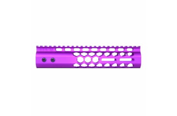 Image of Guntec USA Air Lite Honeycomb Series M-LOK Free Floating Handguard w/Monolithic Top Rail, 9in, Purple, GT-9HC-AL-MLK-PURPLE