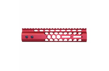 Image of Guntec USA Air Lite Honeycomb Series M-LOK Free Floating Handguard w/Monolithic Top Rail, 9in, Red, GT-9HC-AL-MLK-RED