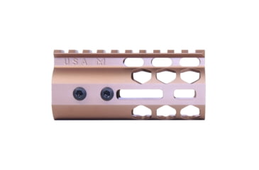 Image of Guntec USA Air Lite Series Honeycomb M-LOK Free Floating Handguard w/ Monolithic Top Rail, 4in, Anodized Bronze, GT-4HC-AL-MLK-BRZ