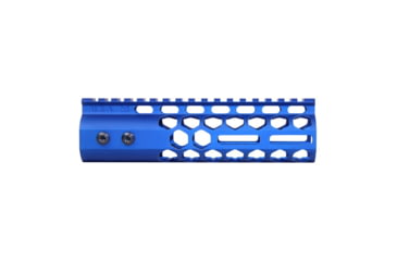 Image of Guntec USA Air Lite Series Honeycomb M-LOK Free Floating Handguard w/ Monolithic Top Rail, 7in, Anodized Blue, GT-7HC-AL-MLK-BLUE