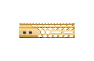 Image of Guntec USA Air Lite Series Honeycomb M-LOK Free Floating Handguard w/ Monolithic Top Rail, 7in, Anodized Gold, GT-7HC-AL-MLK-GOLD