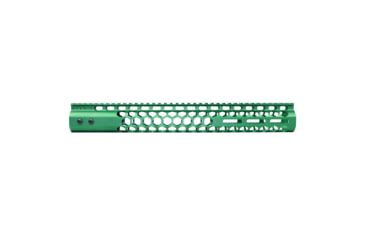 Image of Guntec USA Air Lite Series Honeycomb M-LOK Free Floating Handguard With Monolithic Top Rail, Anodized Irish Green, 15in, GT-15HC-AL-MLK-IG