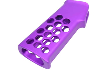 Image of Guntec USA Air Lite Series Skeletonized Aluminum Pistol Grip, Anodized Purple, AIRLITE-PG-PURPLE