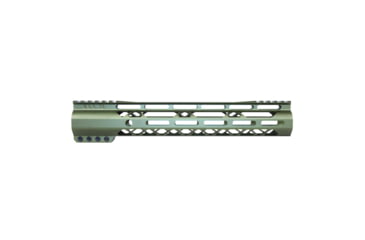 Image of Guntec USA AIR-LOK Series M-LOK Compression Gen 2 Free Floating Handguard w/Monolithic Top Rail, 12in, Green, GT-12ALC-G2-GREEN