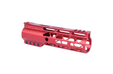 Image of Guntec USA AIR-LOK Series M-LOK Compression Gen 2 Free Floating Handguard w/Monolithic Top Rail, 7in, Red, GT-7ALC-G2-RED
