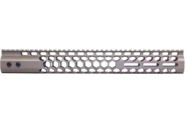 Image of Guntec USA AR-15 15in Air Lite Series Honeycomb M-LOK Free Floating Handguard w/ Monolithic Top Rail, Flat Dark Earth, GT-15HC-AL-MLK-FDE