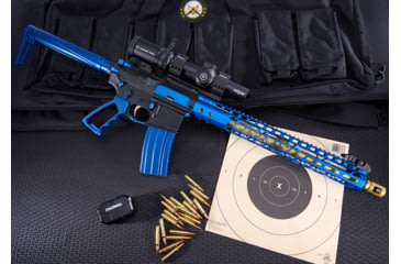 Image of Guntec USA AR-15 5.56mm 30 Round Rifle Magazine w/Anti-Tilt Follower, Anodized Blue, MAG30-BLUE-30RD