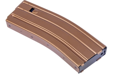 Image of Guntec USA AR-15 5.56mm 30 Round Rifle Magazine w/Anti-Tilt Follower, Anodized Bronze, MAG30-BRZ-30RD