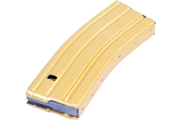 Image of Guntec USA AR-15 5.56mm 30 Round Rifle Magazine w/Anti-Tilt Follower, Anodized Gold, MAG30-GOLD-30RD
