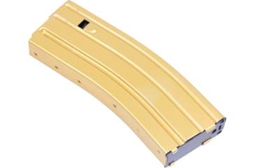 Image of Guntec USA AR-15 5.56mm 30 Round Rifle Magazine w/Anti-Tilt Follower, Anodized Gold, MAG30-GOLD-30RD