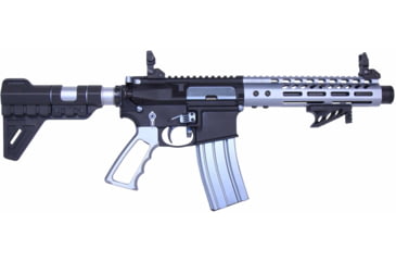 Image of Guntec USA AR-15 5.56mm 30 Round Rifle Magazine w/Anti-Tilt Follower, Anodized Grey, MAG30-GREY-30RD