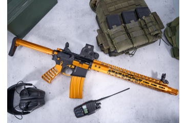 Image of Guntec USA AR-15 5.56mm 30 Round Rifle Magazine w/Anti-Tilt Follower, Anodized Orange, MAG30-ORANGE-30RD