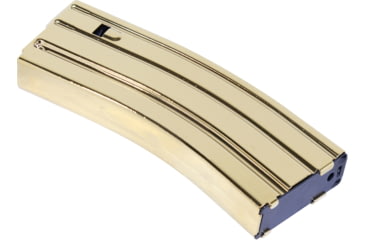 Image of Guntec USA AR-15 5.56mm 30 Round Rifle Magazine w/Anti-Tilt Follower, Gold Plated, MAG30-GP-30RD