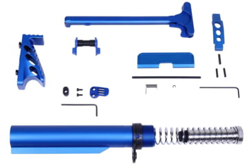 Image of Guntec USA AR-15 Accessory Accent Kit, Anodized Blue, BLUE-KIT