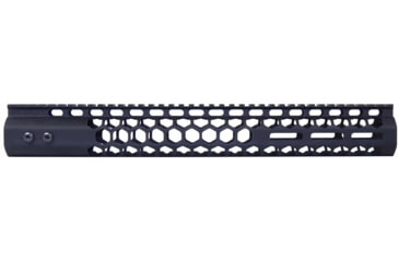 Image of Guntec USA AR-15 Air Lite Series Honeycomb M-LOK Free Floating Handguard w/ Monolithic Top Rail, Anodized Black, GT-15HC-AL-MLK-308