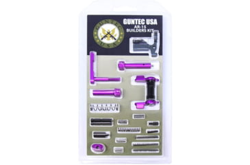 Image of Guntec USA AR-15 Builders Kit w/Ambidextrous Safety, Anodized Purple, BUILD-KIT-AMBI-PURPLE