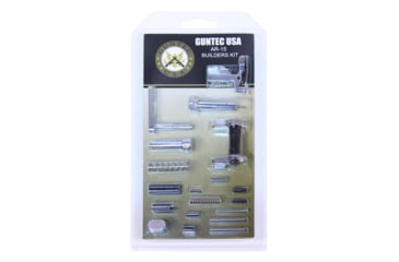 Image of Guntec USA AR-15 Builders Kit w/Ambidextrous Safety, Chrome, BUILD-KIT-AMBI-C