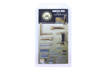 Image of Guntec USA AR-15 Builders Kit w/Ambidextrous Safety, Gold, BUILD-KIT-AMBI-GP