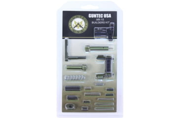 Image of Guntec USA AR-15 BUILDERS KIT WITH AMBI SAFETY ANODIZED GREEN, ANODIZED GREEN, BUILD-KIT-AMBI-GREEN