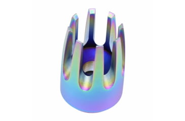 Image of Guntec USA AR-15 Claw Multi-Prong Flash Hider, Matte Rainbow Pvd Coated, AR-CLAW-RPVD