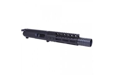 Image of Guntec USA AR-15 Complete 9mm Upper Receiver, Mil-Spec Charging Handle, 6.75 inch M-LOK Handguard, 7.5 inch Contour 4150 Barrel, 1-10 Twist, 1/2x36 Hellfire Muzzle Device, Black, 9MM-KIT-3