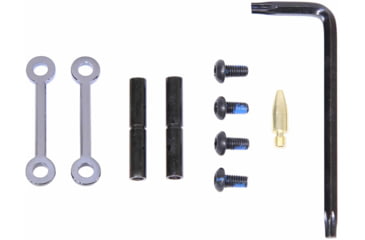 Image of Guntec USA AR-15 Complete Anti-Rotation Trigger/Hammer Pin Set, Chrome, Black, GT-ARP-BC