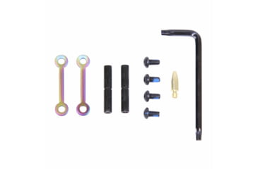 Image of Guntec USA AR-15 Complete Anti-Rotation Trigger/Hammer Pin Set, Matte Rainbow Pvd Coated, GT-ARP-M-RPVD