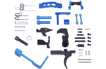 Image of Guntec USA AR-15 Enhanced Lower Parts Kit w/ Upgrades, Anodized Blue, LPK-ENH-BLUE