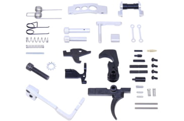 Image of Guntec USA AR-15 Enhanced Lower Parts Kit w/ Upgrades, Anodized Clear, LPK-ENH-CLEAR