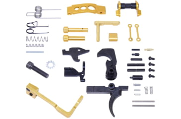 Image of Guntec USA AR-15 Enhanced Lower Parts Kit w/ Upgrades, Anodized Gold, LPK-ENH-GOLD