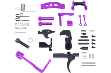 Image of Guntec USA AR-15 Enhanced Lower Parts Kit w/ Upgrades, Anodized Purple, LPK-ENH-PURPLE