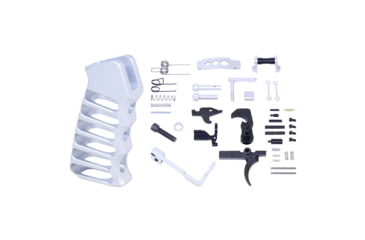 Image of Guntec USA AR-15 Enhanced Lower Parts Kit w/ Upgrades &amp; Skeletonized Aluminum Pistol Grip