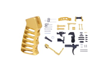 Image of Guntec USA AR-15 Enhanced Lower Parts Kit w/ Upgrades &amp; Skeletonized Aluminum Pistol Grip