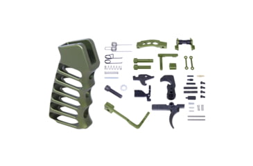 Image of Guntec USA AR-15 Enhanced Lower Parts Kit w/ Upgrades &amp; Skeletonized Aluminum Pistol Grip