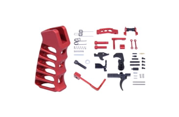 Image of Guntec USA AR-15 Enhanced Lower Parts Kit w/ Upgrades &amp; Skeletonized Aluminum Pistol Grip