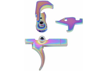 Image of Guntec USA AR-15 Fire Control Group, Rainbow PVD, FCG-RPVD