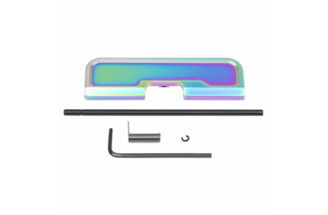 Image of Guntec USA AR-15 Gen 3 Ejection Port Dust Cover Assembly, Matte Rainbow Pvd Coated, 223GATE-G3-M-RPVD