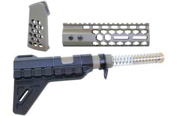 Image of Guntec USA AR-15 Honeycomb Pistol Furniture Set w/Brace, 7 in, Cerakote Flat Dark Earth, AR-HCP-SET-PB-FDE