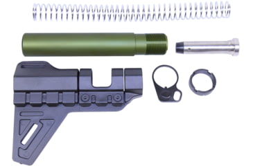 Image of Guntec USA AR-15 Micro Breach Pistol Brace Kit, Anodized Green, GT-MBPB-GREEN