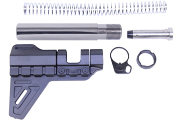 Image of Guntec USA AR-15 Micro Breach Pistol Brace Kit, Black Chrome, GT-MBPB-BC