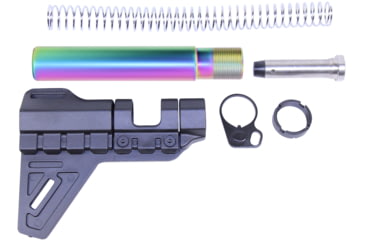 Image of Guntec USA AR-15 Micro Breach Pistol Brace Kit, Matte Rainbow Pvd, GT-MBPB-M-RPVD
