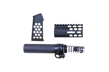 Image of Guntec USA AR-15 Micro Honeycomb Pistol Furniture Set, Anodized Black, MICRO-HCP-SET-BLACK