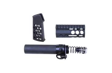 Image of Guntec USA AR-15 Micro Honeycomb Pistol Furniture Set, Anodized Black, MICRO-HCP-SET-BLACK